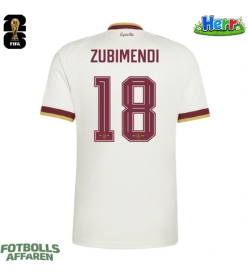 Spanien Martin Zubimendi #18 Bortatröja VM 2026 Kortärmad
